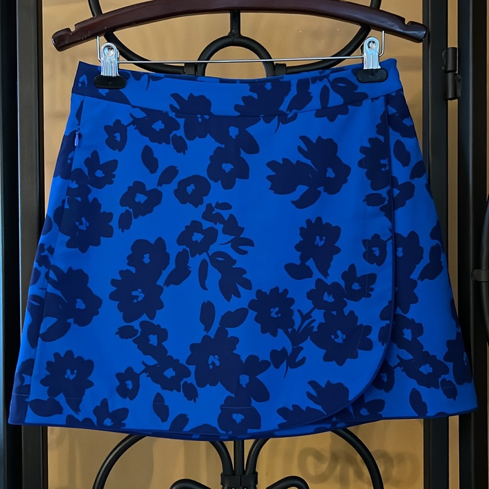 G/FORE Maverick Tonal Floral Print Wrap Skort